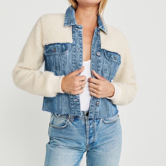 Abercrombie sherpa jean jacket - Picture 4 of 8